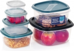 Set plastičnih posod za živila z zračnimi pokrovi 6 kosov (outlet, en pokrov ne paše)