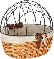 Rokovin kolesarski koš s kovinsko mrežo za prevoz hišnih ljubljenčkov