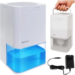 Razvlaževalnik zraka z LED osvetlitvijo in časovnikom RUHHY, bel