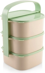 Three-tier plastic tiffin 3 × 1.15 l with handle