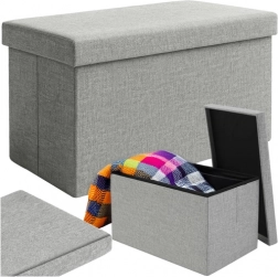 Raztegljiv kavč s prostorom za shranjevanje siv 60x30x30 cm Ruhhy