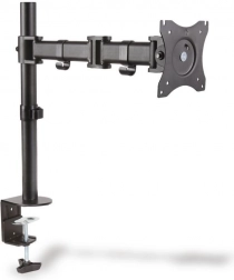 Namizni nosilec za monitor z roko in sponko, 1x do 27", 8 kg, vrtljiv in nagiben 360° (pivot)