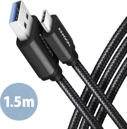 Kabel USB-C na USB-A 1,5 m USB 3.2 Gen 1 3A ALU pleten