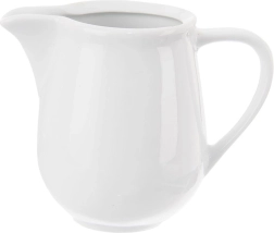Porcelanast vrček za mleko Mona bel 260 ml