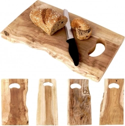 Lesena rezalna in servirna deska iz tika 42 × 26 cm