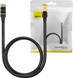 Ethernetni kabel Baseus RJ45, 10 Gb/s, 1 m, črn