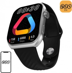 Pametna ura QCY z 1,96'' AMOLED zaslonom – črna