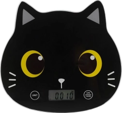 Digitalna kuhinjska tehtnica mačka, črna