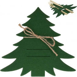 Božični filcani etui za pribor v obliki smrečice, zeleni, 4 kosi