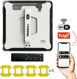 Robotski čistilec oken Webber z aplikacijo in rezervoarjem