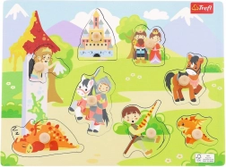 Lesena sestavljanka srednje velikosti – grad, 8 kosov