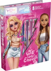 Ustvarjalni komplet Zvezek + 8 pisal Wow Generation