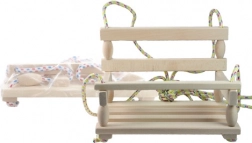 Lesena viseča gugalnica za otroke, naravna