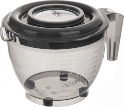 Miselna skleda z pokrovom in merilnikom 2,5 l, siva