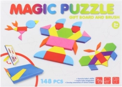 Magnetni penasti tangrami v plastični škatlici