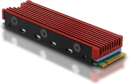 Aluminijasti pasivni hladilnik za SSD M.2 2280 s termalnimi blazinicami, višina 12 mm