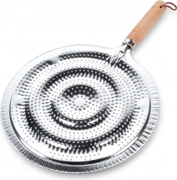 Kovinski razpršilnik plamena za štedilnik 21 cm z lesnim ročajem