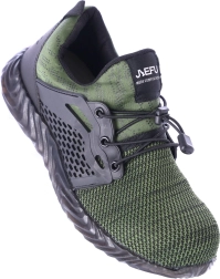 Delovni varnostni čevlji z jekleno kapico – Zelena