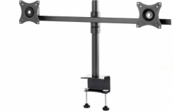 namizno držalo za dva monitorja 19–27″ z VESA 75×75 in 100×100, nosilnost 20 kg