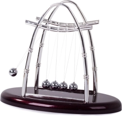 Newtonovo nihalo XL – namizna antistresna dekoracija (5 kroglic)