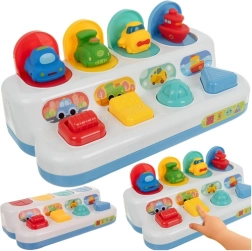 Izobraževalna igrača pop-up skakajoča vozila 4v1 KRUZZEL