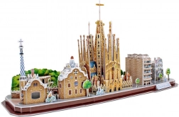 3D puzzle CityLine panorama Barcelona – 186 kosov