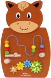 Lesena aktivna plošča konj - VIGA Montessori
