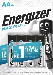 Alkalne baterije AA ENERGIZER MAX PLUS, 4 kos