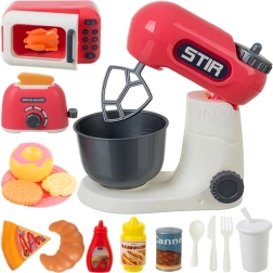 Otroški kuhinjski set 26 kosov ISO Trade – mešalnik, toaster in mikrovalovna pečica z dodatki