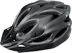 Kolesarska čelada Race z LED lučko in nastavljivo regulacijo, karbonski sijaj