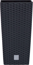 Lonec za rože Rato Square z vložkom 17 × 17 × 32,4 cm – antracit