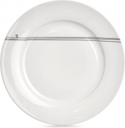 Porcelanast raven krožnik bel s motivom srca 27 cm