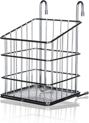 Hanging cutlery basket VARIELLA, chrome, 12 × 15 × 19 cm