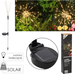 Sončna vrtna svetilka Regrat, 150 LED, topla bela, 90 cm