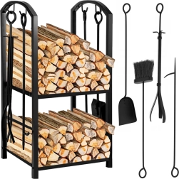 Stojalo za drvni les s priborom