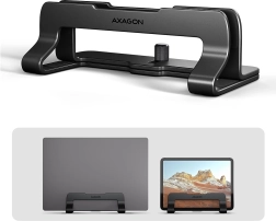 AXAGON STND-VB aluminijasto vertikalno stojalo za prenosnik 10–17,3", črno