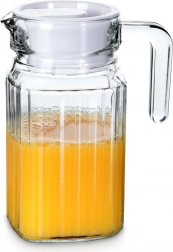 Steklen vrč s pokrovom 650 ml