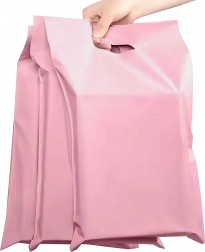 Rožnate kurirske ovojnice z ročajem 500 × 600 + 70 mm, 50 kos