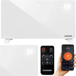 Stekleni električni radiator KAMINER Zelva 2500 W z Wi‑Fi in daljinskim upravljanjem
