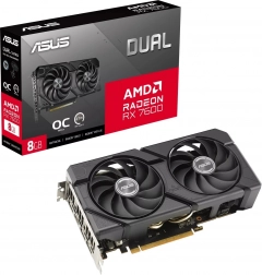 grafična kartica asus dual radeon rx 7600 evo oc 8 gb gddr6