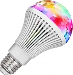 Vrteča RGB LED žarnica E27 disko krogla