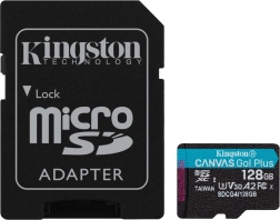 MicroSD kartica 128 GB Kingston Canvas Go! Plus A2 U3 V30 z adapterjem