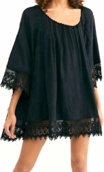 Bq49a tunika plažno pareo pregrinjalo črna