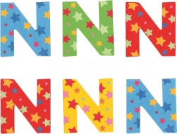 Bigjigs Toys lesena črka z zvezdico N