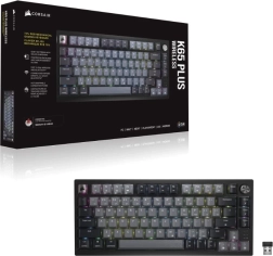 Wireless gaming keyboard with RGB lighting