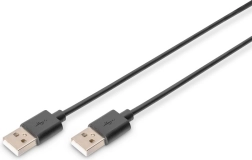 Povezovalni kabel USB 2.0 USB-A na USB-A, črn, 1 m