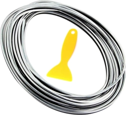 Ag679b okrasna letvica 5 m srebrna