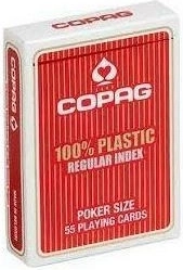 plastične poker karte COPAG – rdeča, regular index