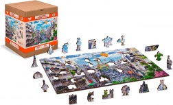 Lesene sestavljanke Hrupen Pariz 2v1, 150 kosov