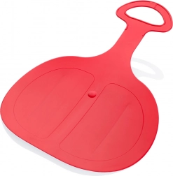 Plastični drsnik Pinguin – rdeč snežni bob z ročajem
